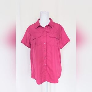 Xcaster Tallwoods Outdoor Women's Size Medium Button Up Fishing Shirt UPF+ Sun